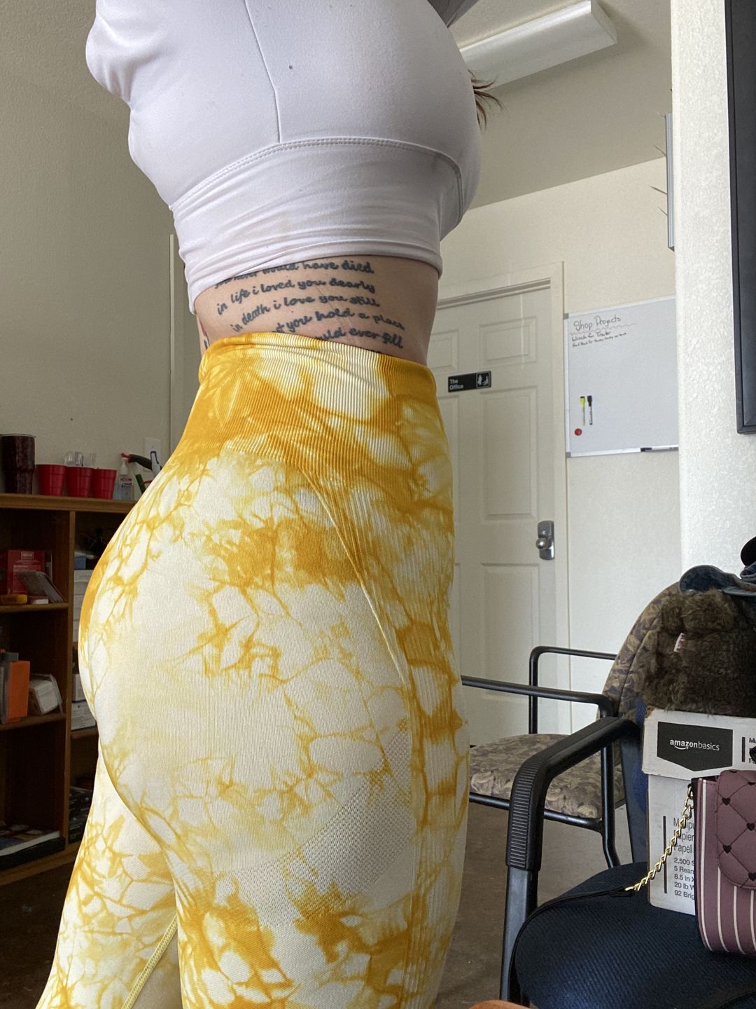 Customer photo review of ASSETS LEGGINGS - MARBLE GOLD