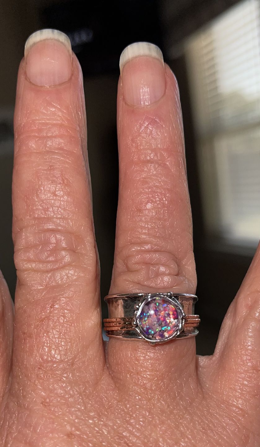 Customer photo review of Two Tone Spin Ring