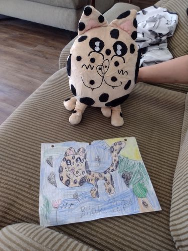 Customer photo review of Turn Drawings into Plushies
