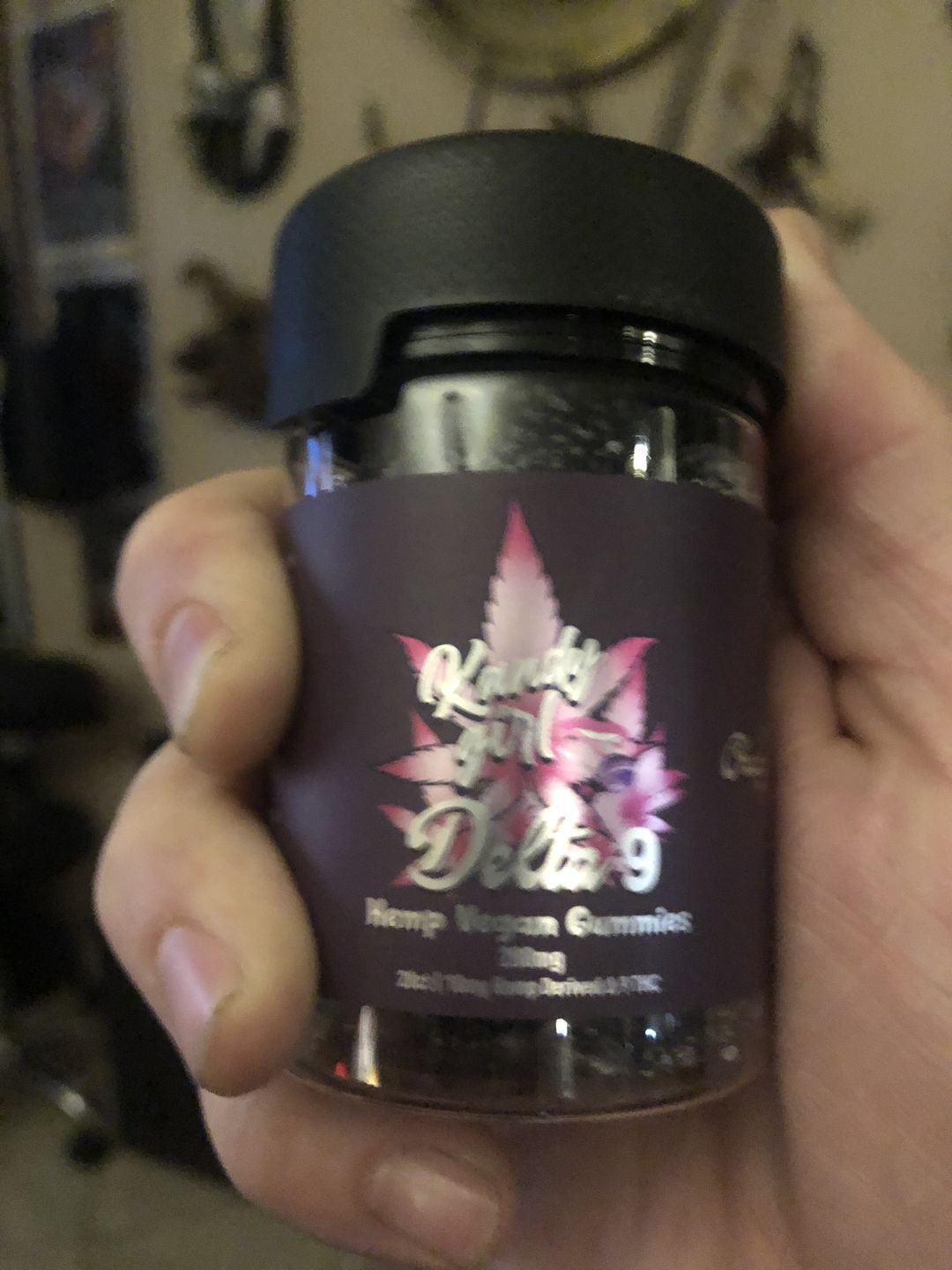 Customer photo review of Delta 9 THC Gummy Vegan 6 Bottle Bundle (Strawberry + Grape) (1200mg THC Total)