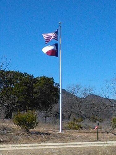 Customer photo review of 25 ft. Commercial Flagpole with External Rope Halyard Rated At 120 mph
