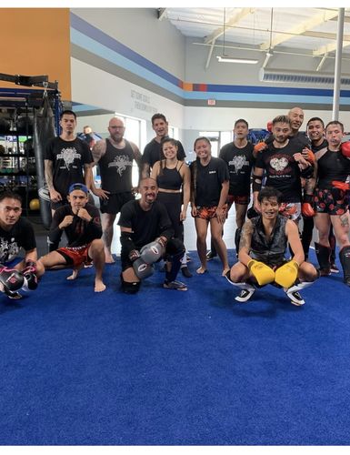Customer photo review of Akatsuki Muay Thai Boxing Shorts