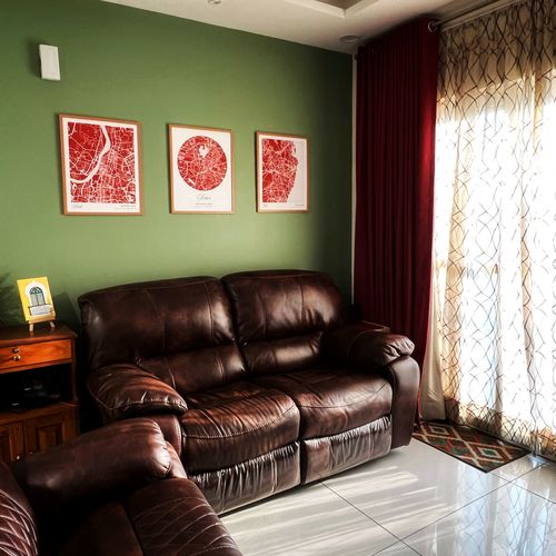 Customer photo review of Map Art - Burnt Orange - The Minimalist