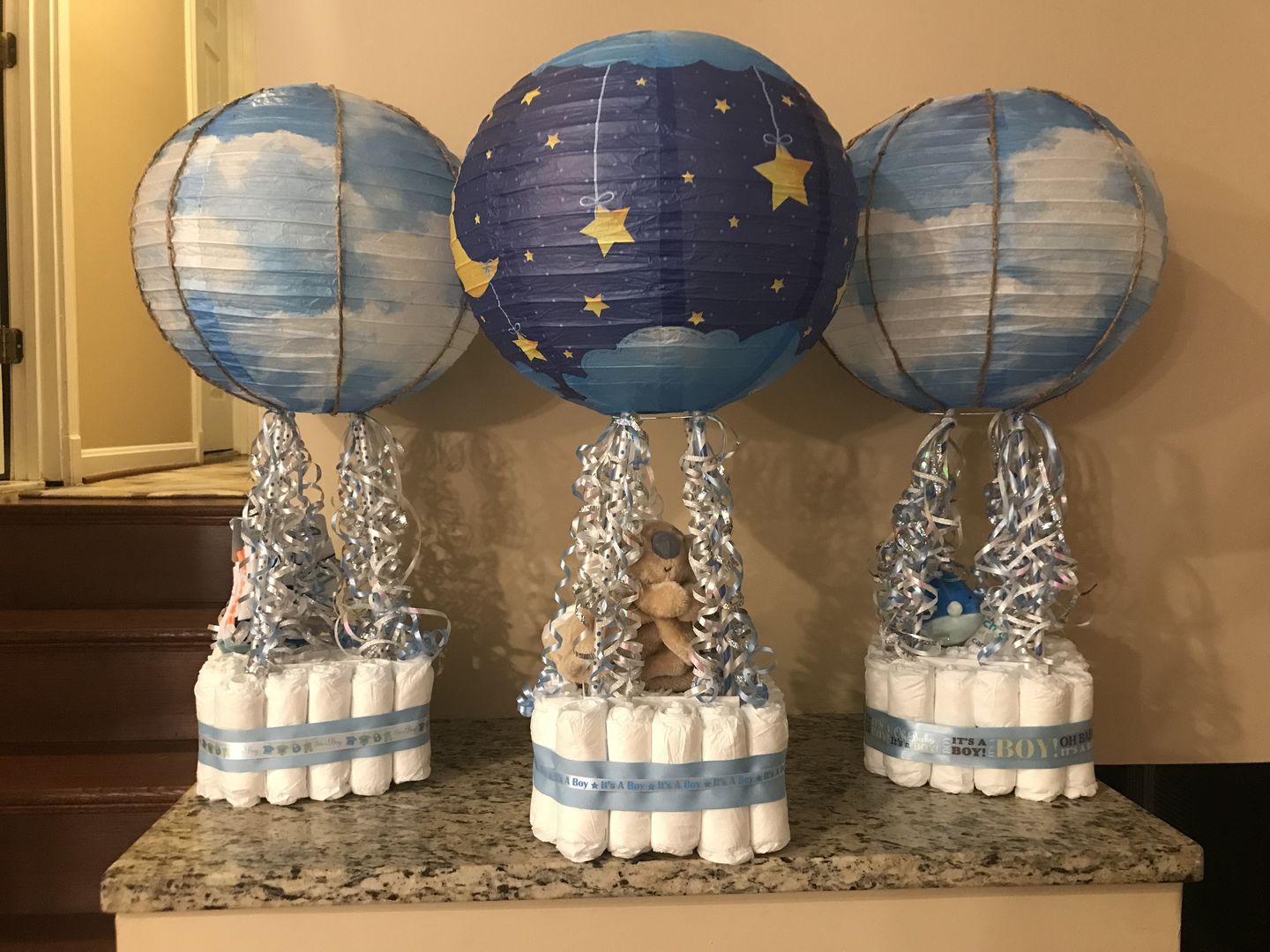 Customer photo review of 14" Premium Print Cotton Candy Clouds Paper Lantern, Design by Esper