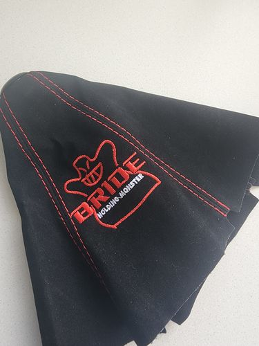 Customer photo review of Universal Suede JDMBride "Monster" Style Shift Boot Cover