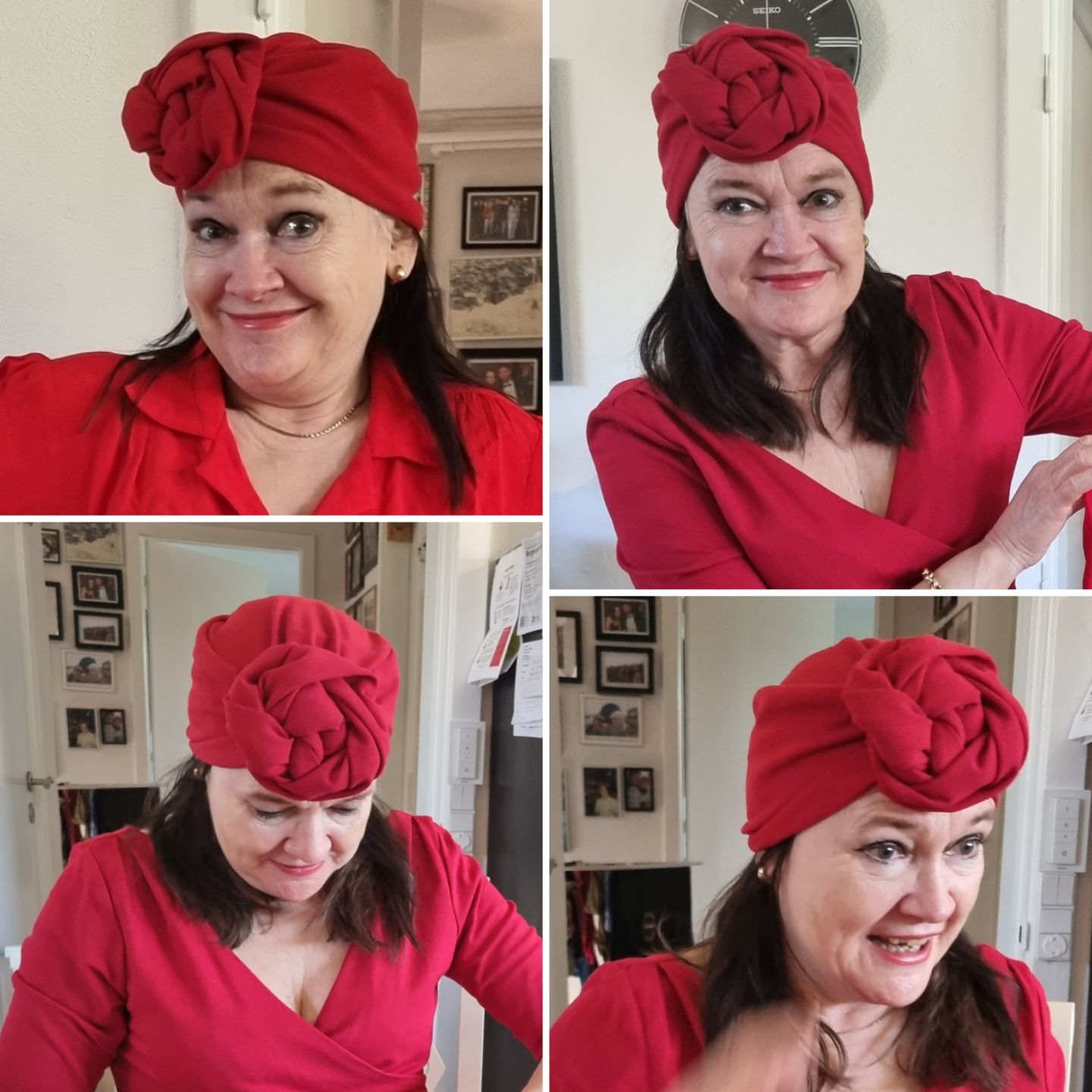 Customer photo review of Turban rød i 1940er stil