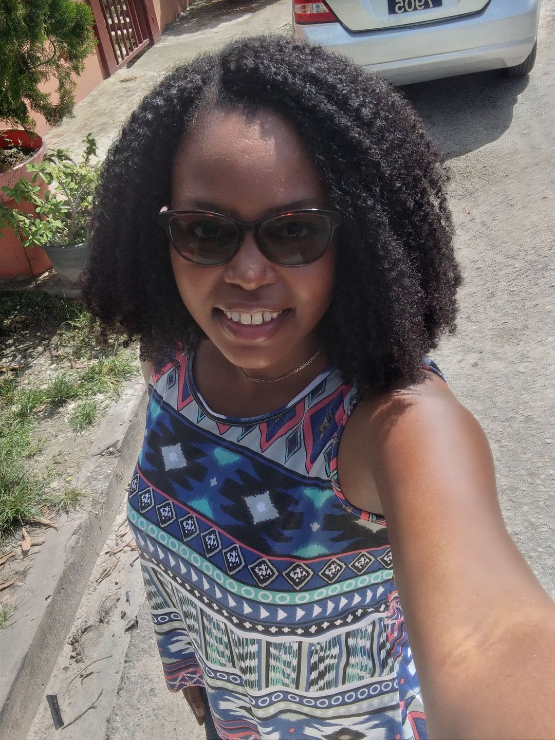 Customer photo review of Brazilian Afro Kinky Curly Texture U Part Wigs AU15