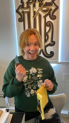 Customer photo review of #2 Variant - EDC Steel Rosewood Folding Seax