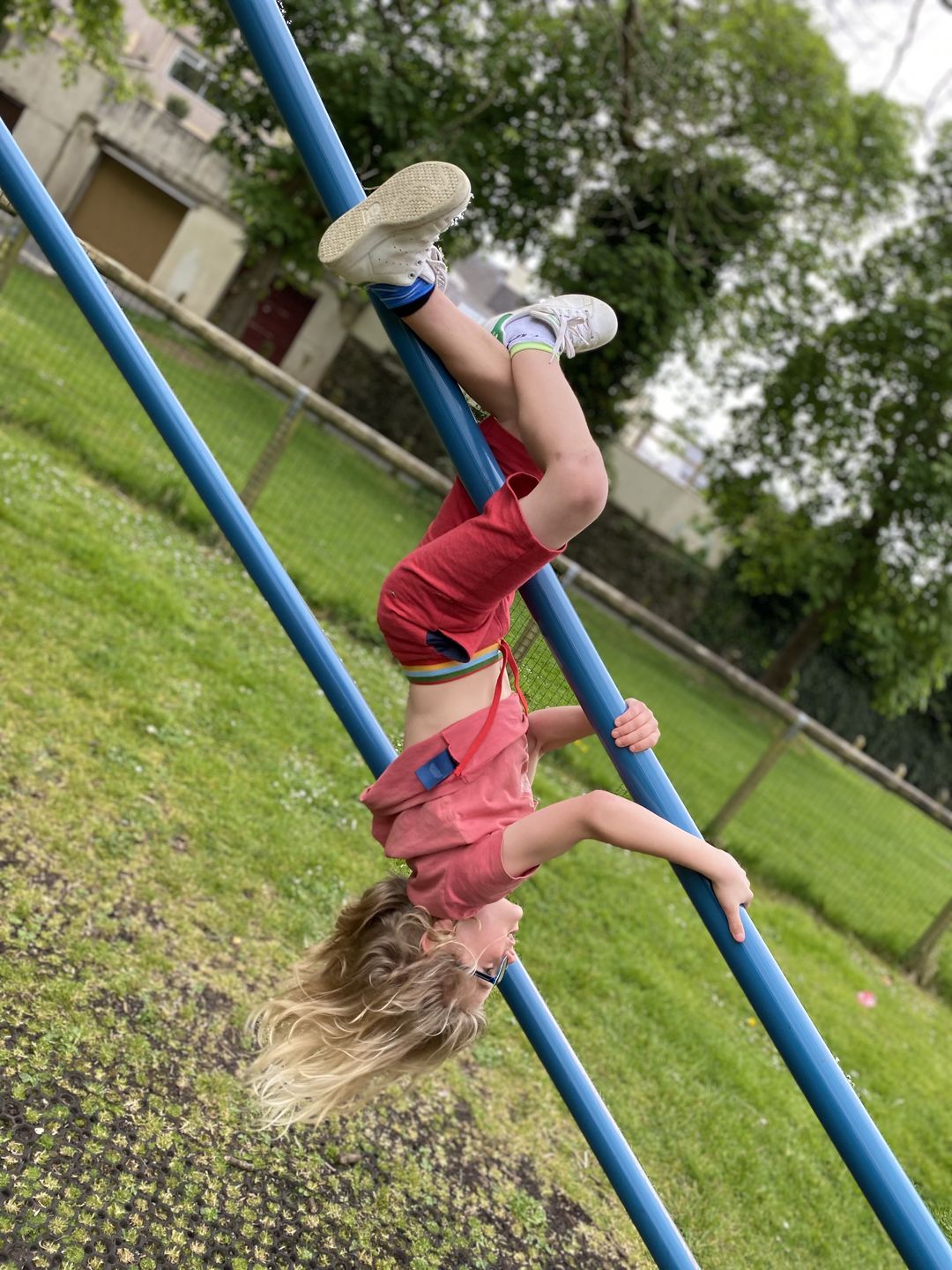 Customer photo review of Red Marl Comfy Jogger Shorts