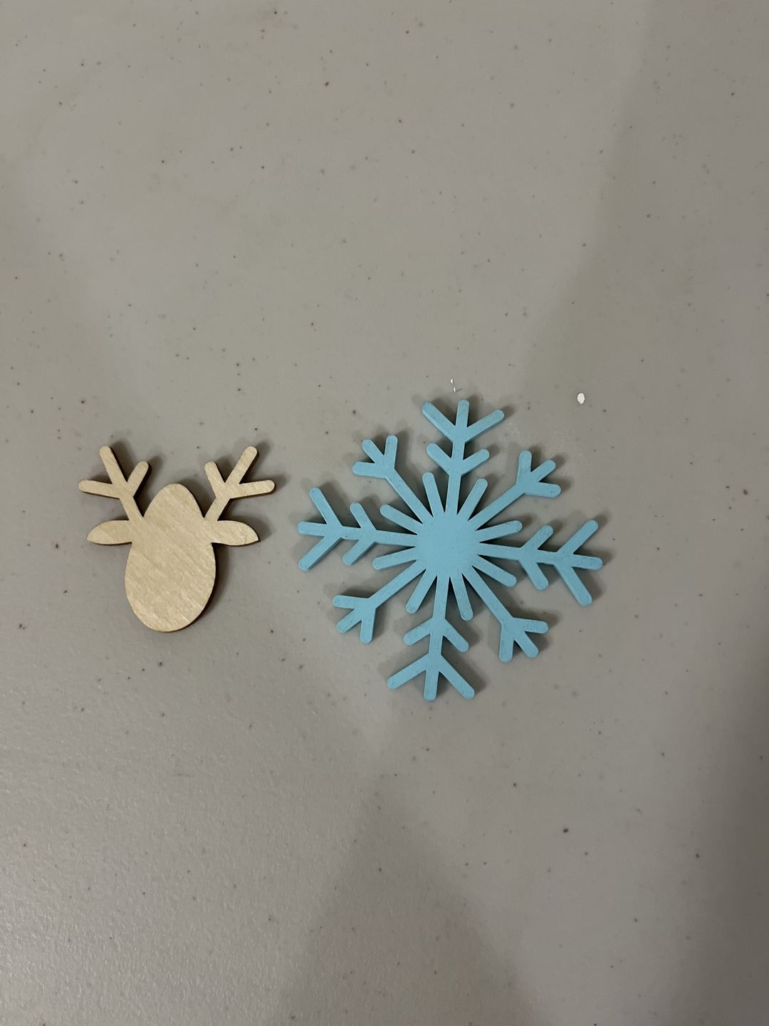 Customer photo review of Unfinished Wooden Snowflake Shape - Winter Decor - Craft - up to 24" DIY