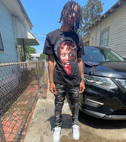 Customer photo review of Vlone Rodman Devil T-shirt