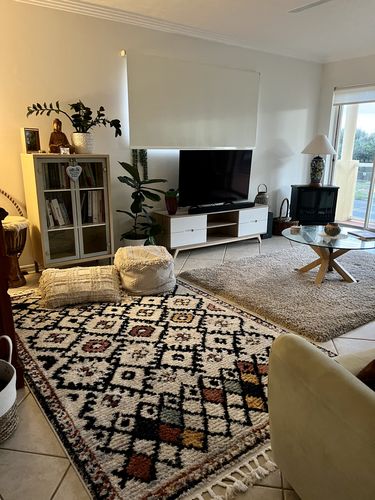 Customer photo review of Boho Moroccan Ifran Blue Rug