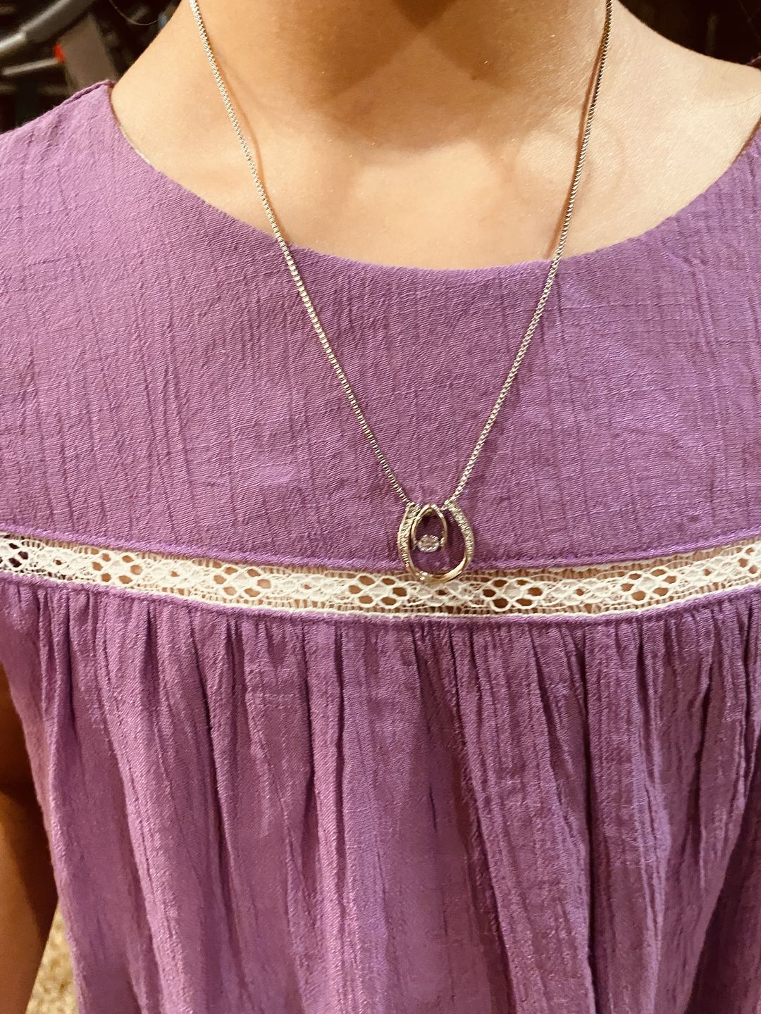 Customer photo review of To My Granddaughter, Always Remember This - Lucky Horseshoe Necklace