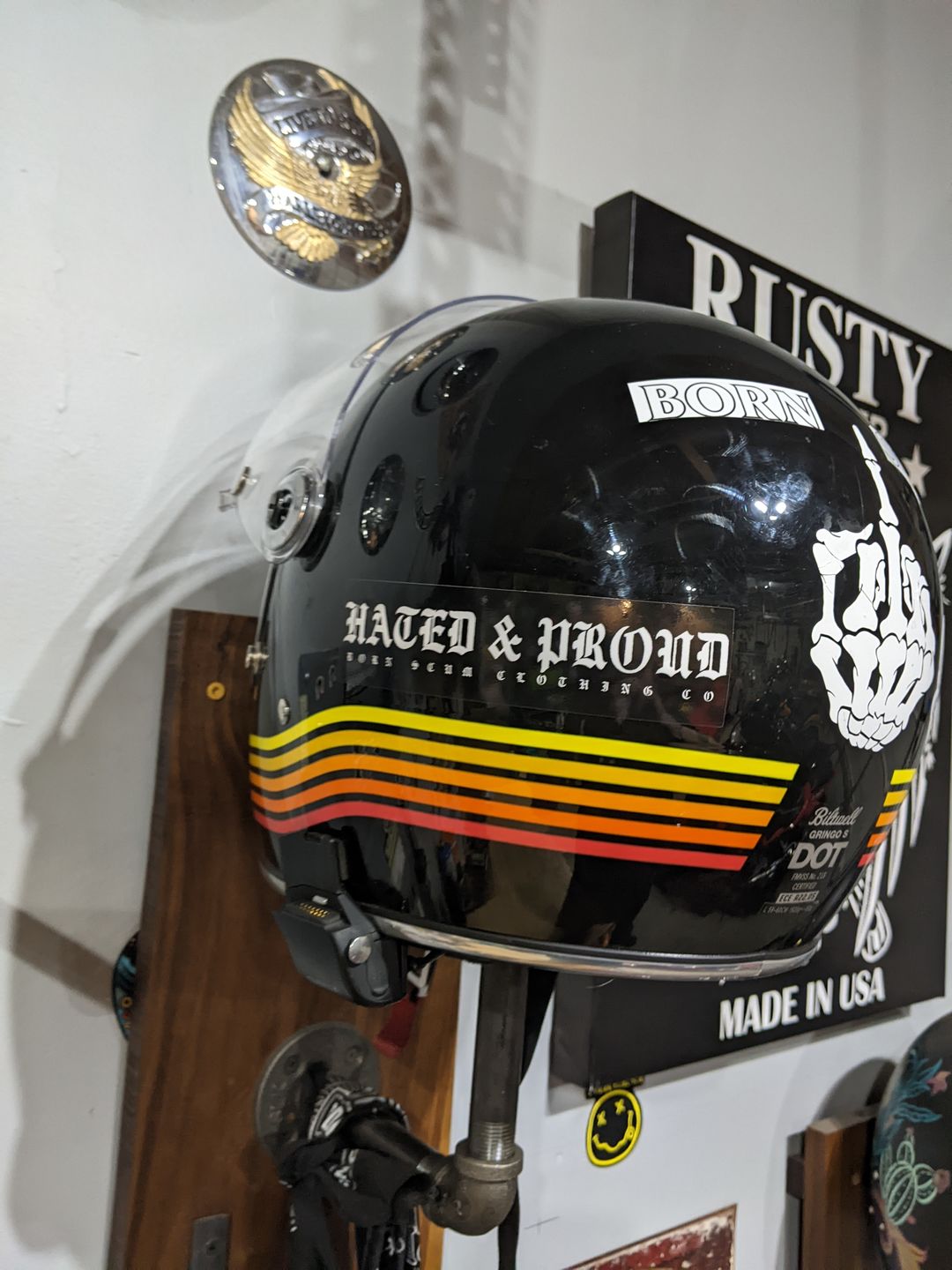 Customer photo review of HATED & PROUD 5.5" X 1.25" STICKER
