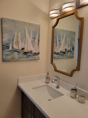 Customer photo review of 'Sail Boat' Framed Canvas