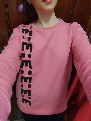 Customer photo review of Felpa Maxi logo Prugna