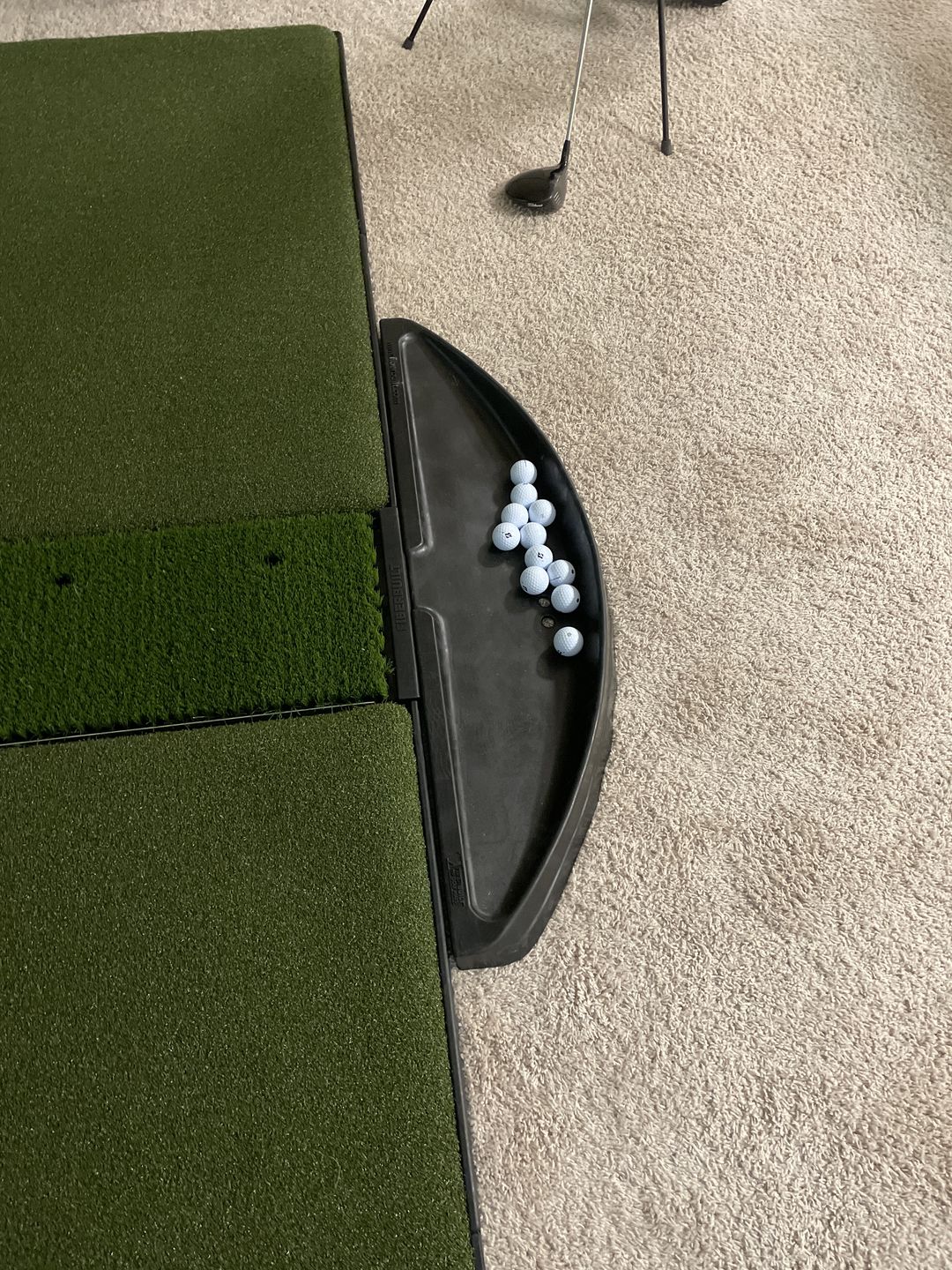 Customer photo review of Fiberbuilt Half-Moon Molded Rubber Golf Ball Tray