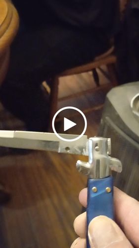 Customer video review of 9" Classic Italian Style Stiletto Folding Spring Assisted Open Pocket Knife