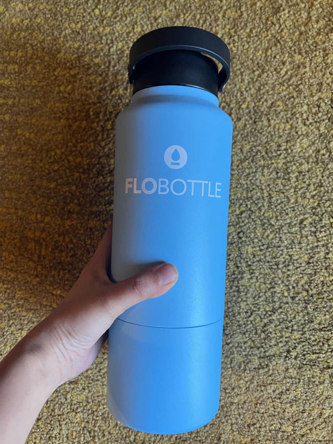 Customer photo review of 28oz Widemouth / 10 oz Storage w/ Straw and Lid - Oceana Blue Water Bottle