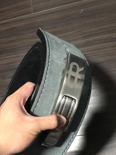 Customer photo review of PR Powerlifting 13mm Belt w/ Lever Buckle - Grey/Black