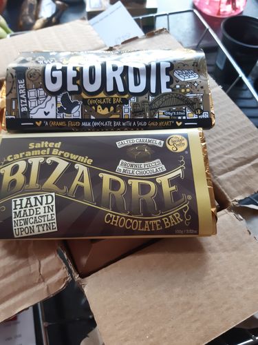 Customer photo review of The Geordie Chocolate Bar - Milk chocolate with caramel