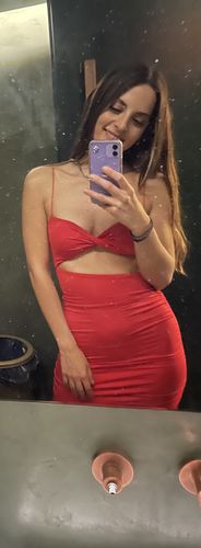 Customer photo review of Cut Out Twist Front Cami Mini Dress