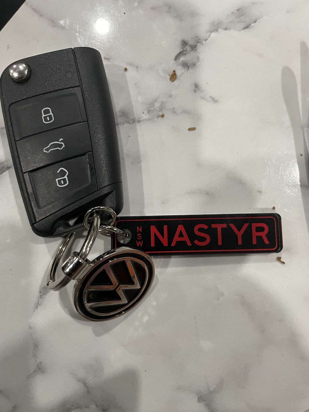 Customer photo review of NSW Colour Licence Plate Custom Keychain