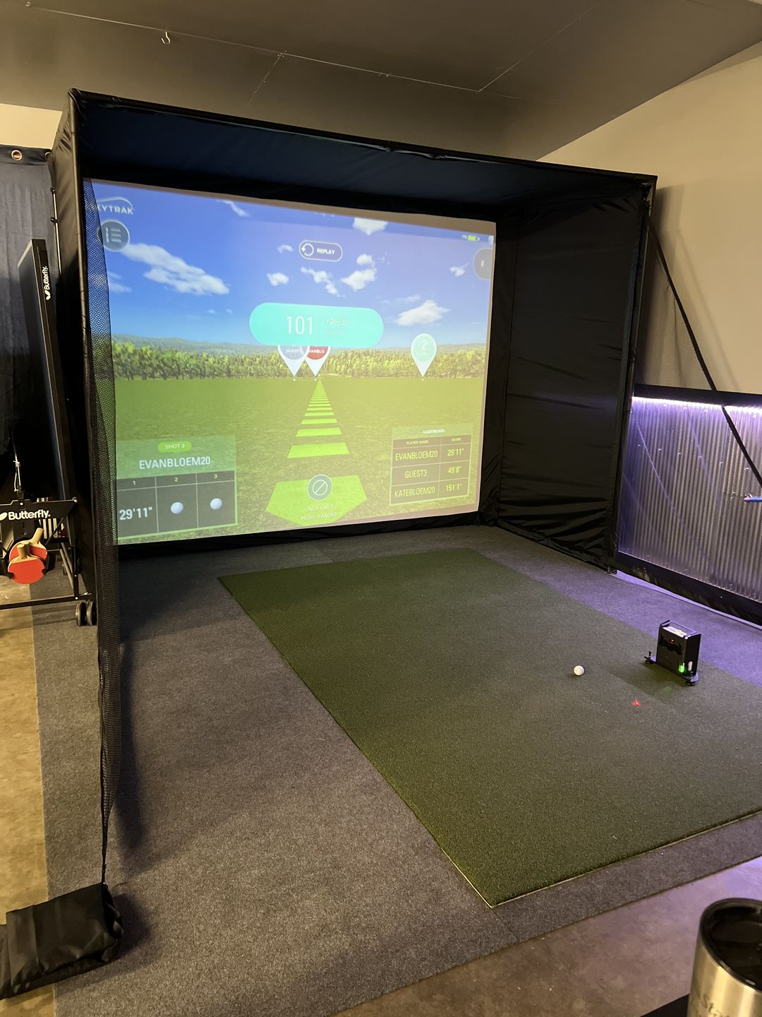 Customer photo review of SkyTrak PerfectBay™ Golf Simulator Package