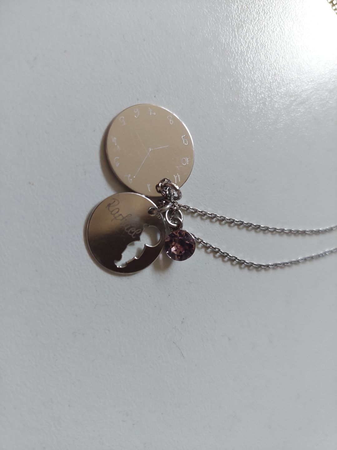 Customer photo review of Anhänger "Zartes Gravurplättchen rund"