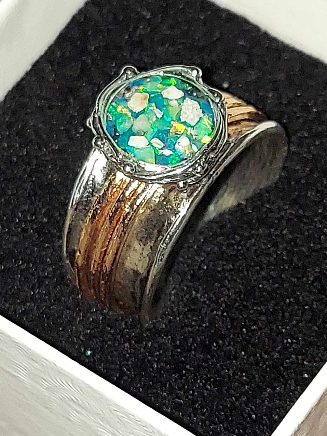 Customer photo review of Two Tone Spin Ring