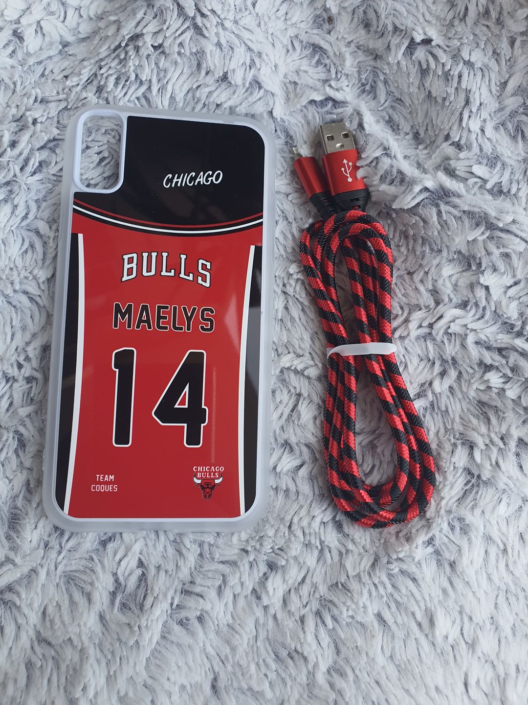 Customer photo review of Coque basket NBA CHICAGO BULLS personnalisable - TEAMCOQUES