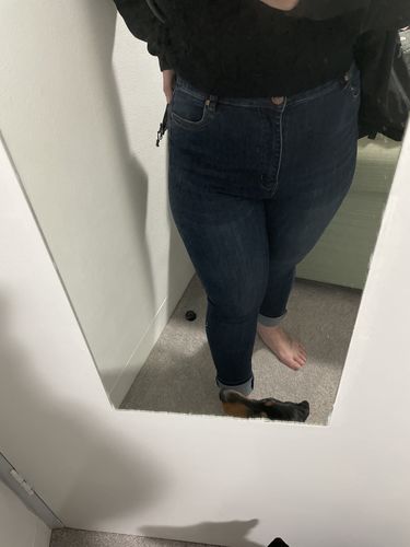 Customer photo review of Impact High Waisted Skinny Jeans - Ice