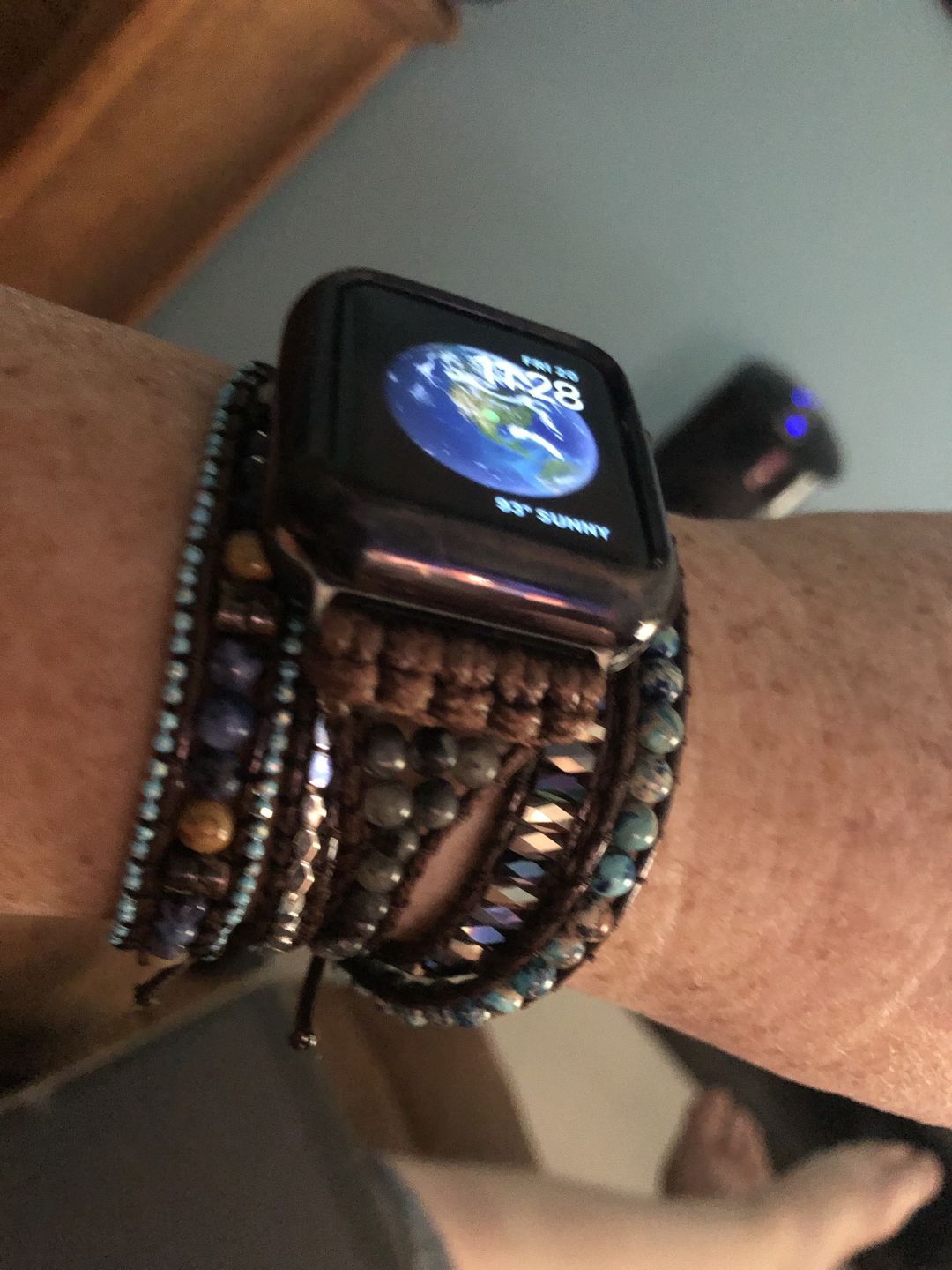 Customer photo review of Serene Ocean Apple Watch Strap