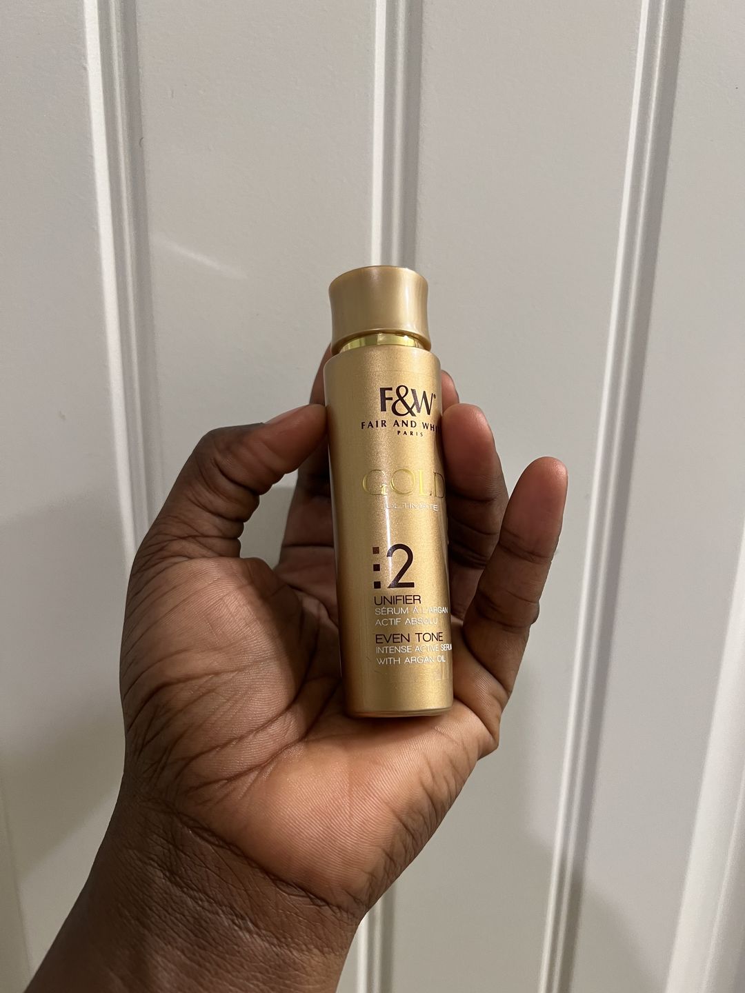 Customer photo review of Fair and White 2: Gold Intense Argan Oil Active Serum 30 ml / 1fl.oz