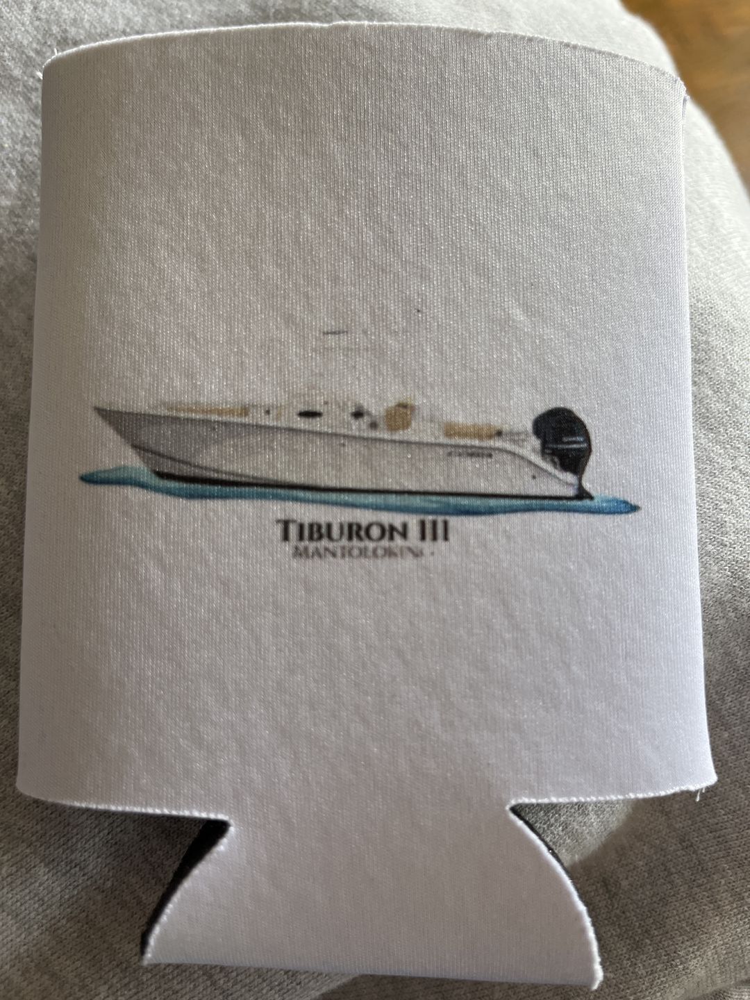 Customer photo review of Custom Boat Koozie