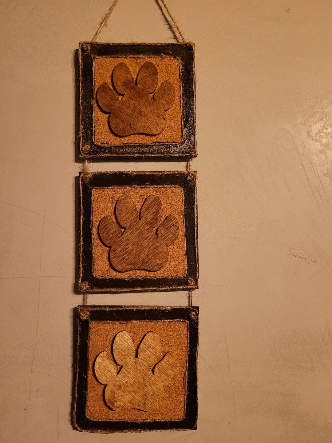 Customer photo review of Unfinished Wooden Dog Paw Shape - Animal - Pet - Craft - up to 24" DIY
