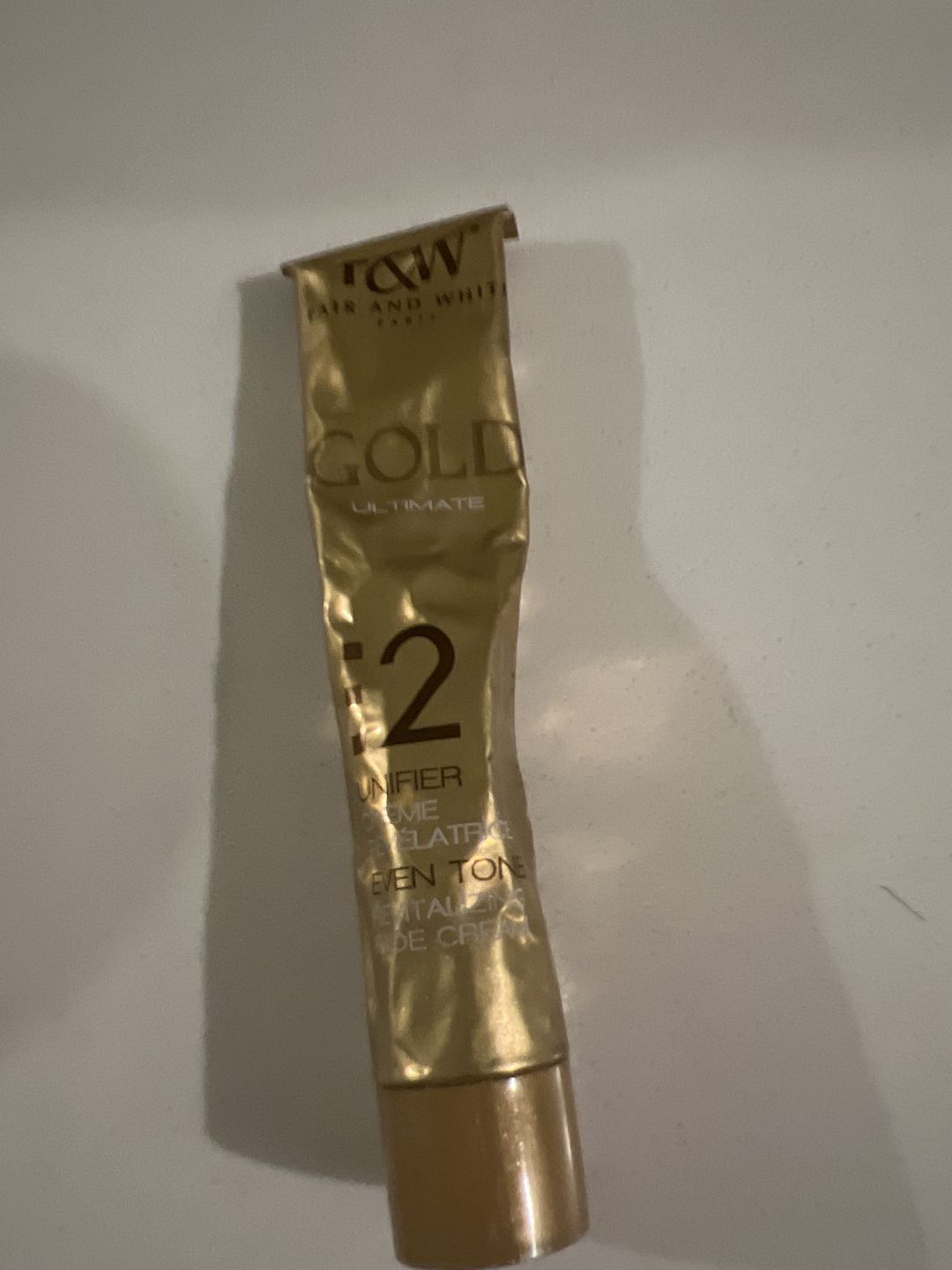 Customer photo review of Fair And White 2: Gold Revitalizing Fade Cream 50ml / 1.7fl.oz