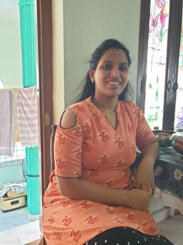 Customer photo review of Peach High Low Cold Shoulder Dress