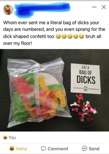 Customer photo review of Bag of Dicks + Dick Confetti!