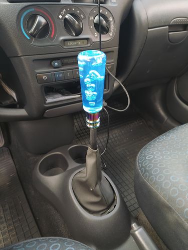 Customer photo review of Crystal Transparent Bubble Throw Gear Shifter