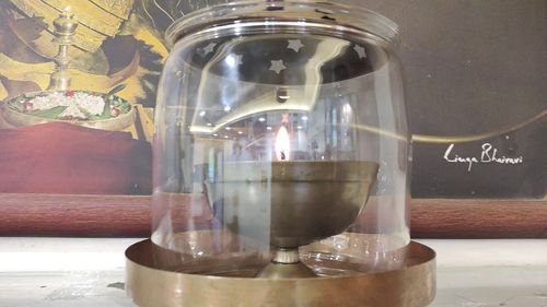 Customer photo review of Glass Lamp Cover / Wind Protector For Diya
