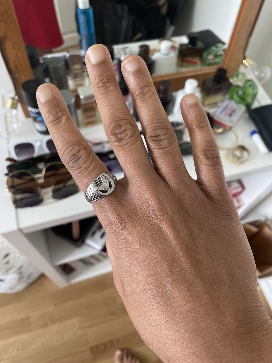 Customer photo review of Stainless Steel Horse Ring