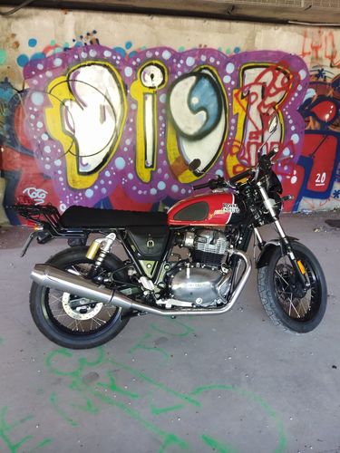 Customer photo review of Sacoche latérale cuir Noir pour Royal Enfield