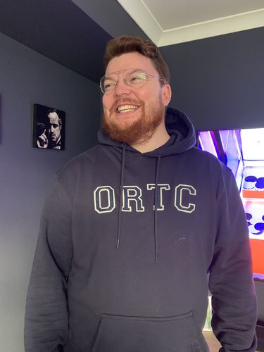 Customer photo review of College Fleece Hoodie Navy