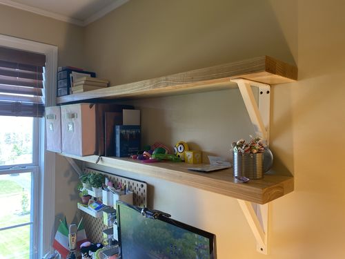 Customer photo review of Ash Floating Shelves