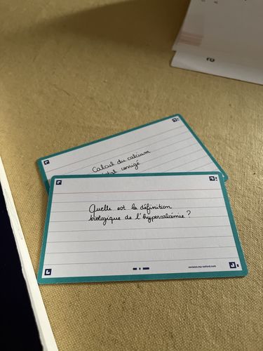 Avis photo d'un client sur Flashcards FLASH 2.0 OXFORD # 80 cartes 7,5 x 12,5 cm - ligné