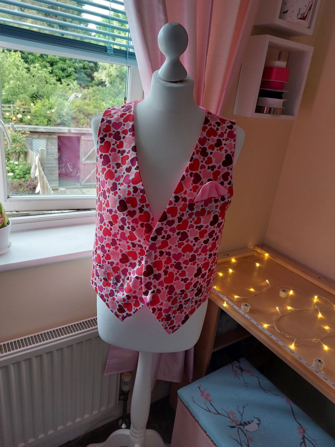 Customer photo review of All Over Hearts Polycotton Fabric