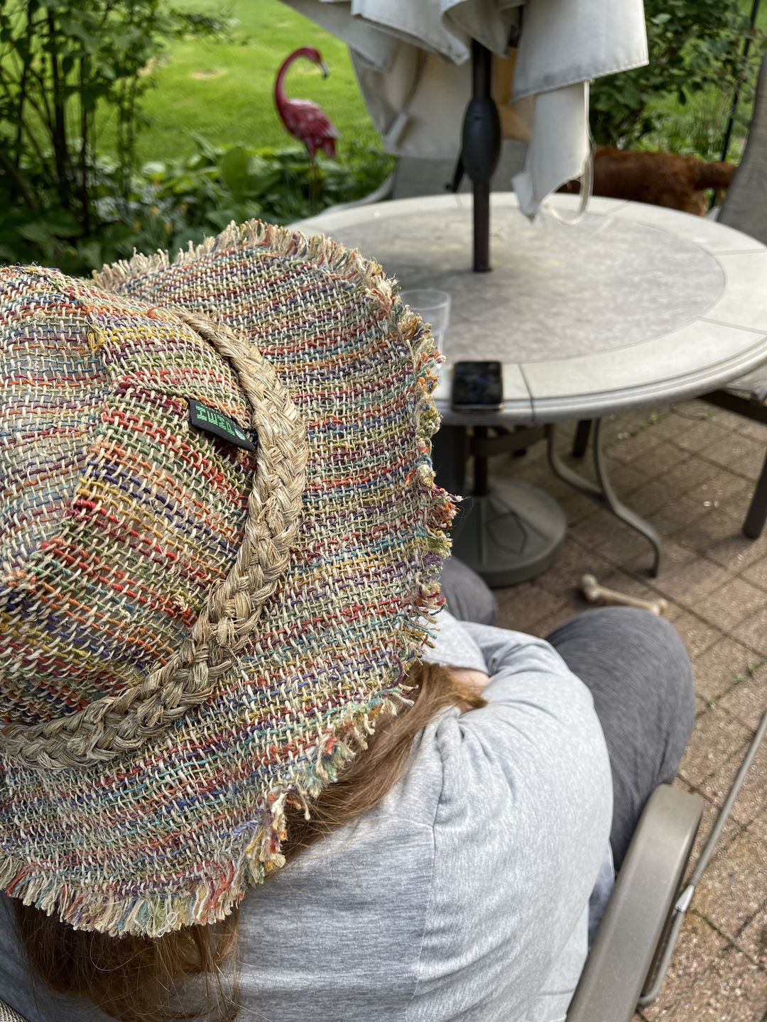 Customer photo review of Rainbow Woven Hemp Hat