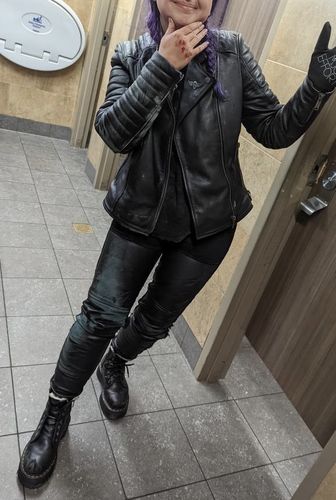 Customer photo review of Shred Moto Jeans 2.0