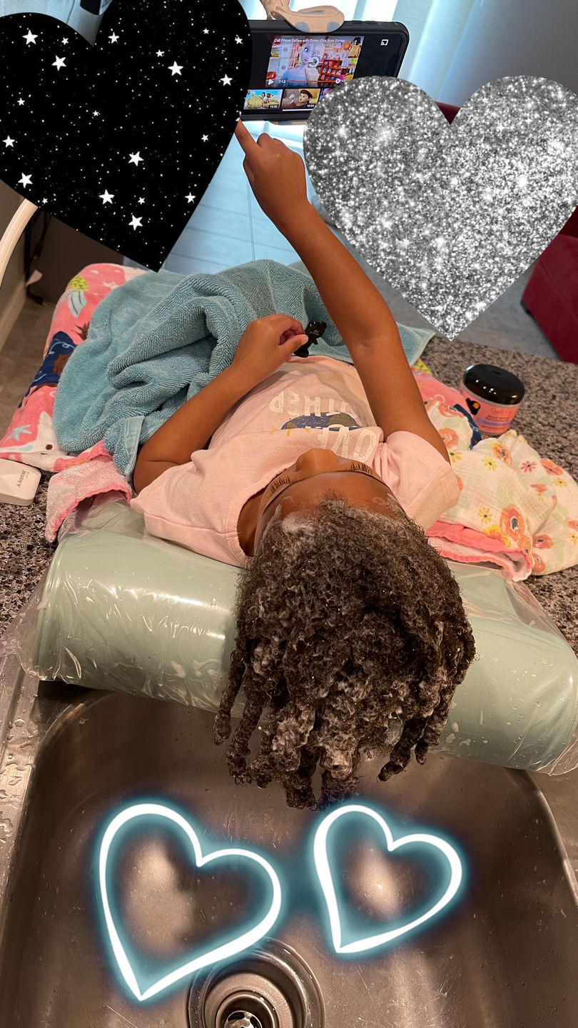 Customer photo review of The Shampoo Pillow